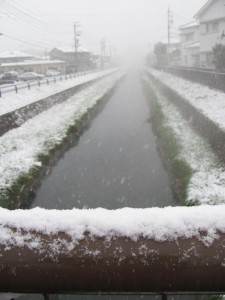 2011年の初雪（桧尻川）