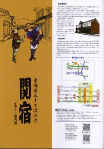 東海道五十三次の内「関宿」イラスト案内図