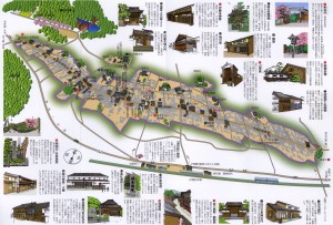 東海道五十三次の内「関宿」イラスト案内図