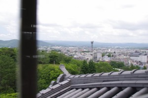 伊賀上野城の天守閣からの風景