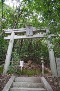 耳無山山口神社の参道の鳥居