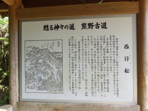 西行松の説明板